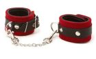Red Suede Leather Wrist Cuffs