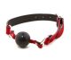 Red Suede Leather Gag Ball
